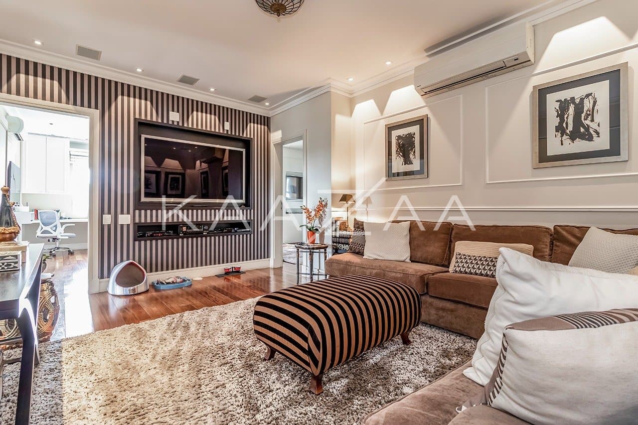Ambientes suntuosos, planta ampla e vista panorâmica. Apartamento neoclássico no Jardim Guedala. - Foto 23